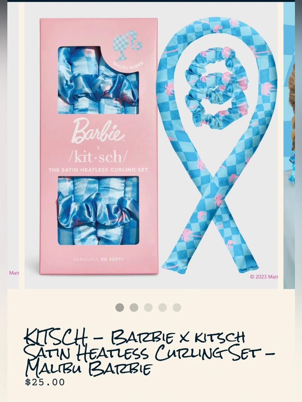 Kitsch Barbie Satin Heatless Curling Set